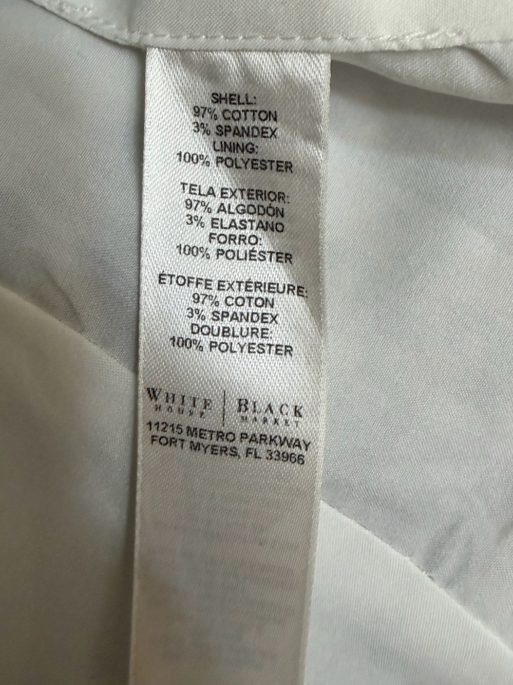 WHBM blazer black & white houndstooth pattern hook & eye front closure. Size 8 - Picture 5 of 8